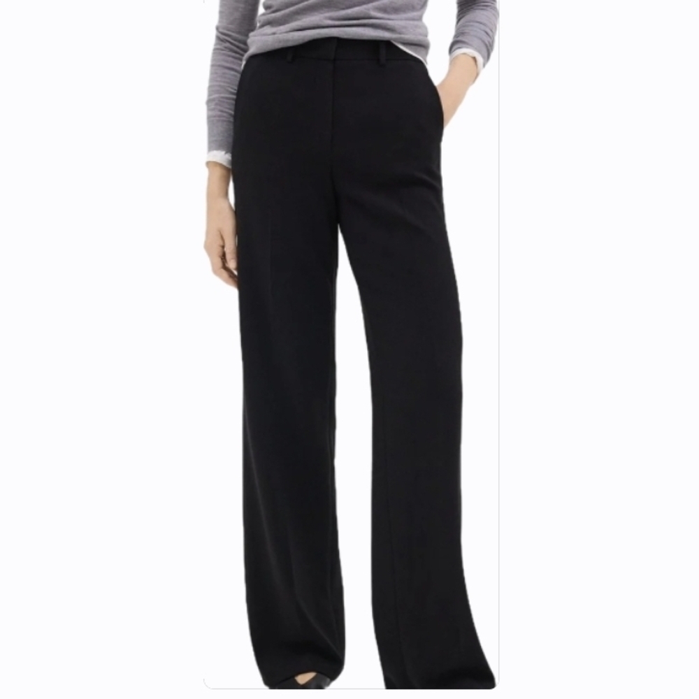 Theory Black Wide Leg Pants 0